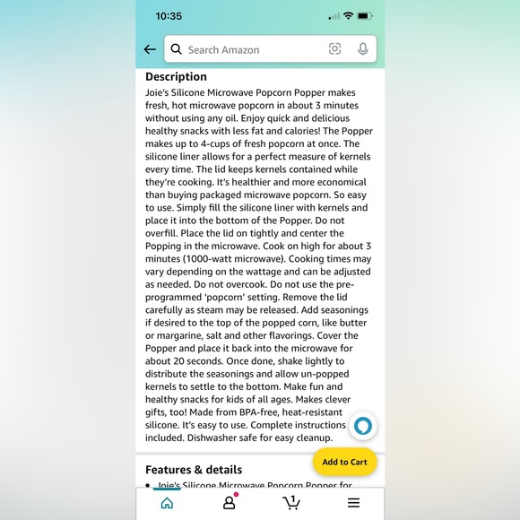 Joie microwave popcorn maker red container store - Picture 2 of 7